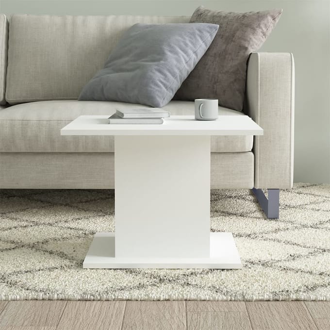 vidaXL - Salontafel - 55,5x55,5x40 - cm - bewerkt - hout - wit