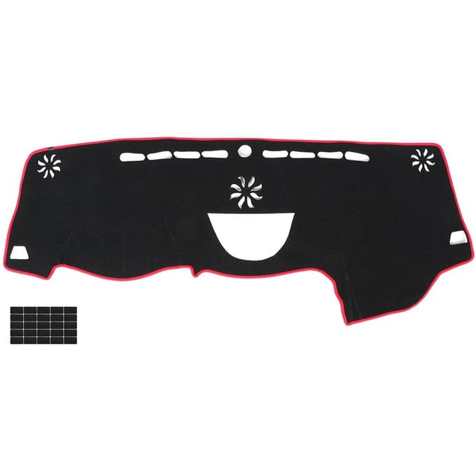 Tapis de Tableau de Bord pour Voiture Anti-Reflet Plateforme d'Instruments Compatible avec Jeep Cherokee 2014 2018 red