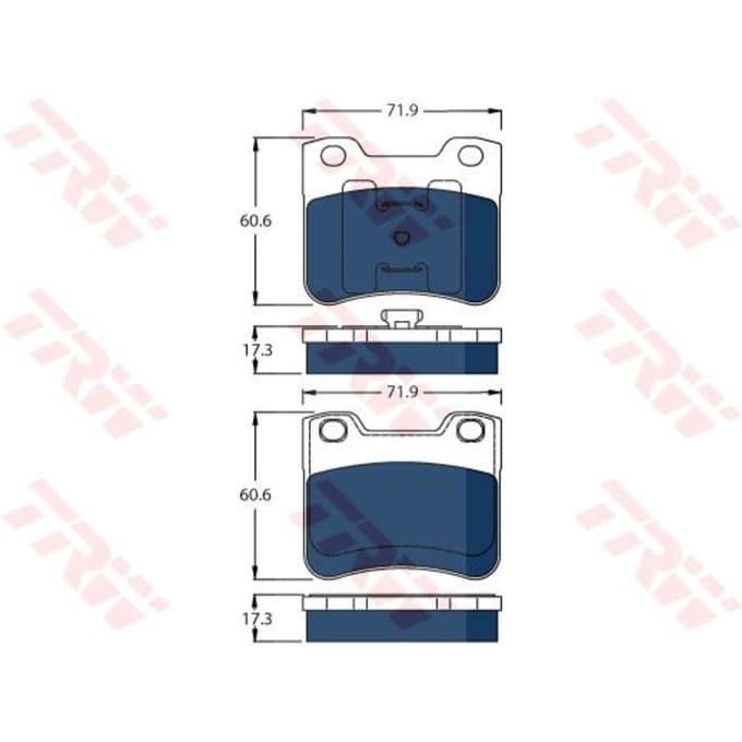 Remblokset, schijfrem ELECTRIC BLUE TRW GDB1279BTE