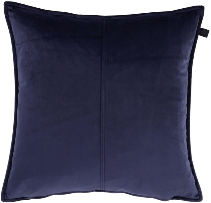 Overseas Middlestitch Kussen- 45 x 45 cm - Velours – Navy