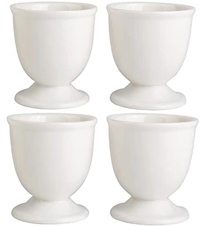 Set van 4 keramische eierbekers voor gekookte eieren