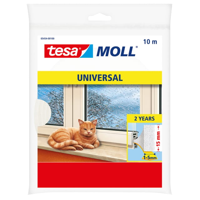 tesa 05454-00100-01 Afdichtingstape tesamoll Universal Wit (l x b) 10 m x 15 mm 1 stuk(s)