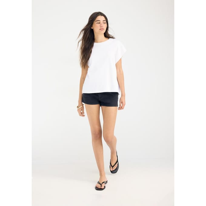 Stradivarius B06 Basic T-shirt met verlaagde schouder  Ecru XS