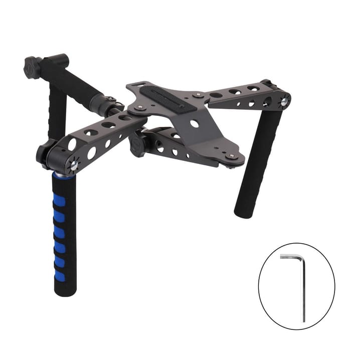 Universeel Multifunctioneel DSLR Filmmaking Systeem Schoudersteun Stabilisator Camera Houder gray