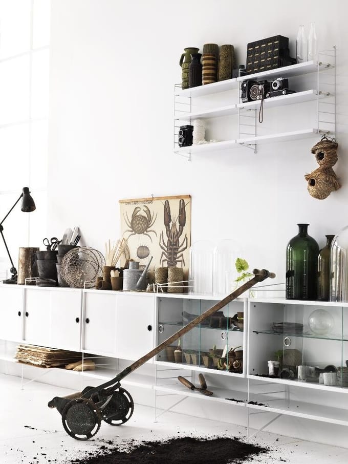 String Furniture - Vitrine - Eiken - beige