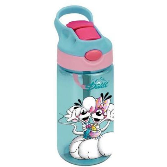 Diddl waterfles 450ml blauw Drinkflessen