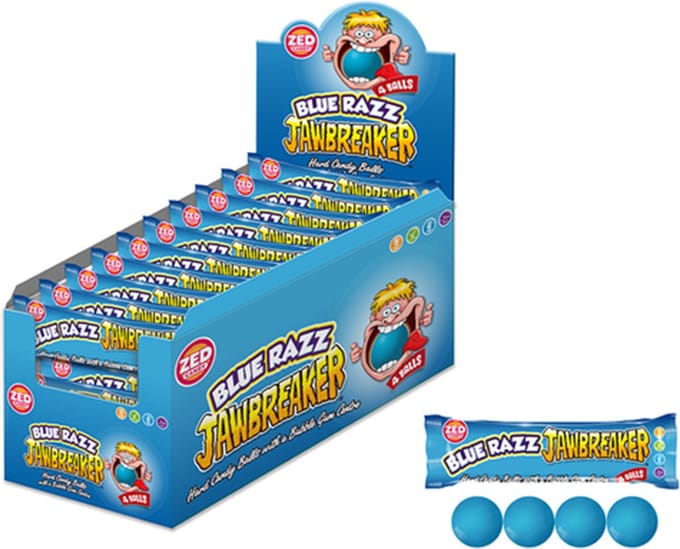 Jawbreaker Blue Razz Snoep - 40 x 4- pack