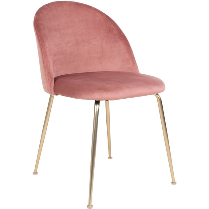 Fluwelen eetkamerstoel met messing poten House Nordic Geneve