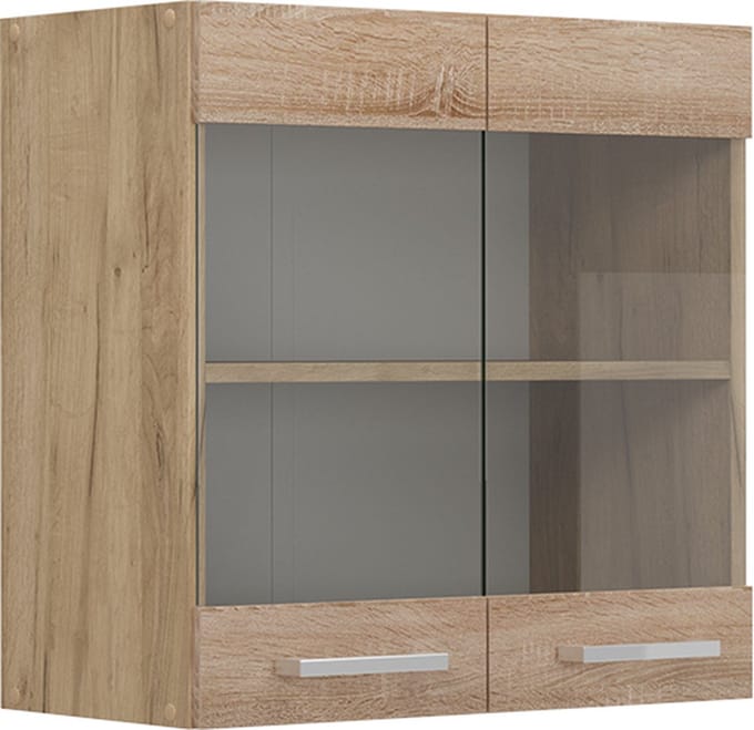 Vicco R-Line Glazen keukenkast – 60 cm Sonoma
