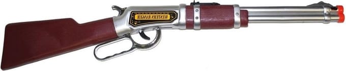Western cowboy geweer op batterijen - 63 cm - carnaval verkleed wapens - kinderen