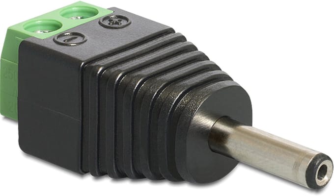 Delock - Adapter Terminalblock - DC 1,35 x 3,5 mm Stecker
