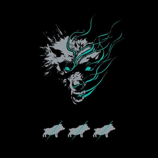 Magic The Gathering Throne of Eldraine Big Bad Wolf Women's T-Shirt - Black - S