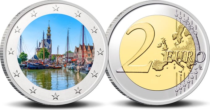 2 Euro munt kleur Hoorn