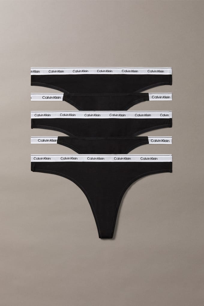 Calvin Klein Mixed Thong 5-pack Black Taglia: L | Biancheria intima Outlet | Donna | Nero