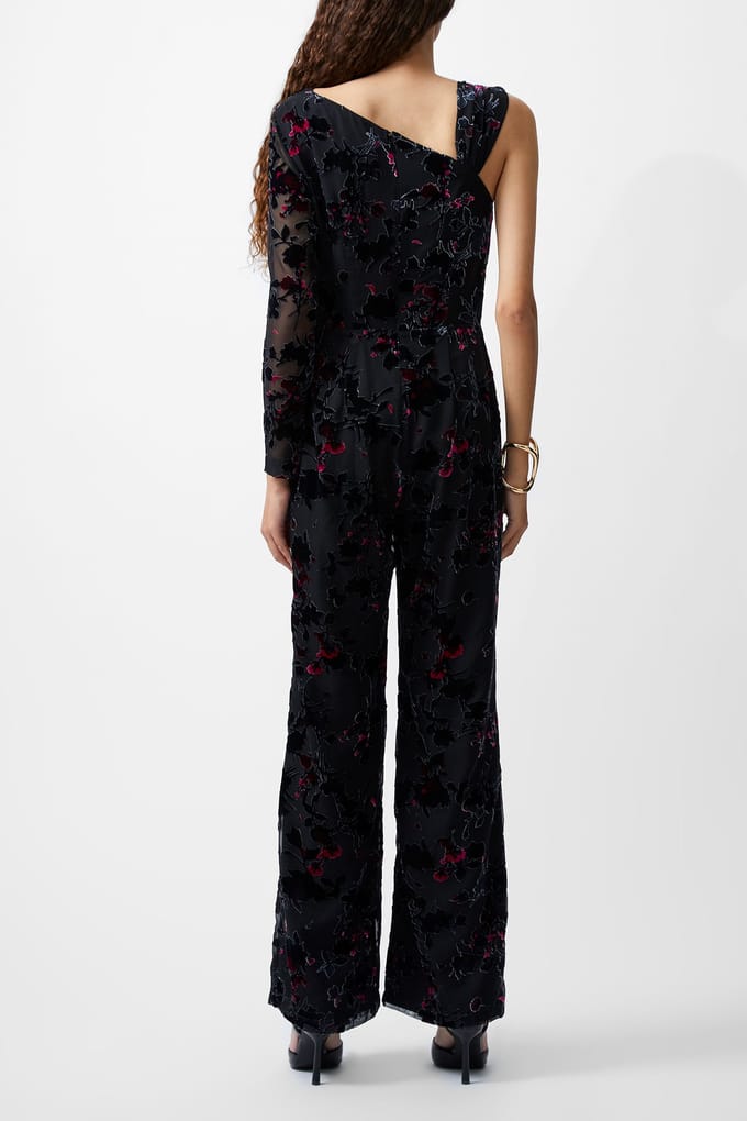 French Connection Guthren Burnout Jumpsuit Baked Cherry Taglia: 8 | Tute Outlet | Donna
