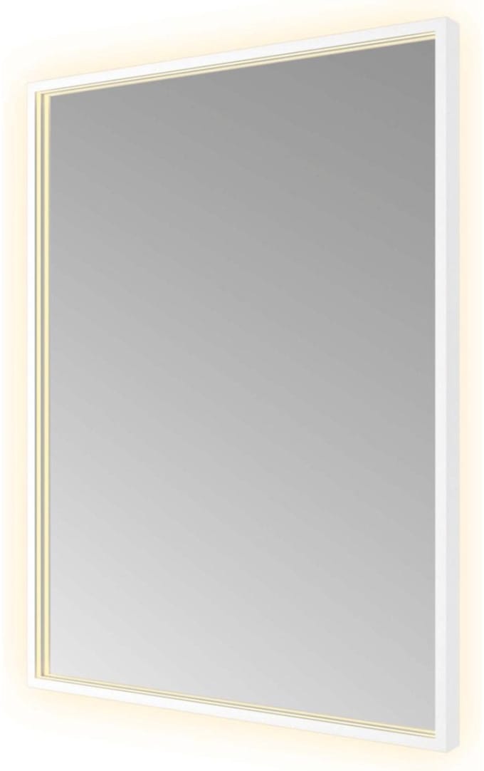 Hotbath &More SQU680 Square spiegel 60x80cm met verlichting, spiegelverwarming, kleurwissel, dimbaar en afstandsbediening mat wit
