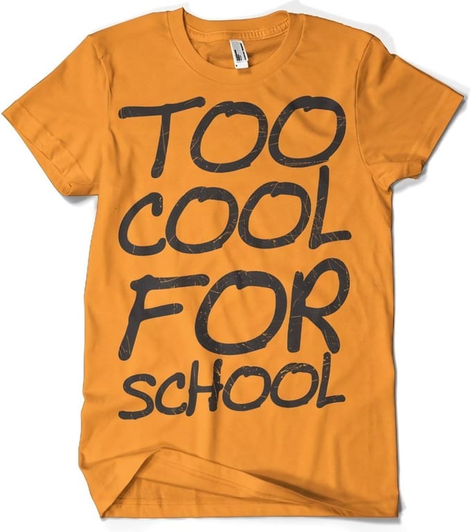 Hybris Too Cool For School T-shirt oranje