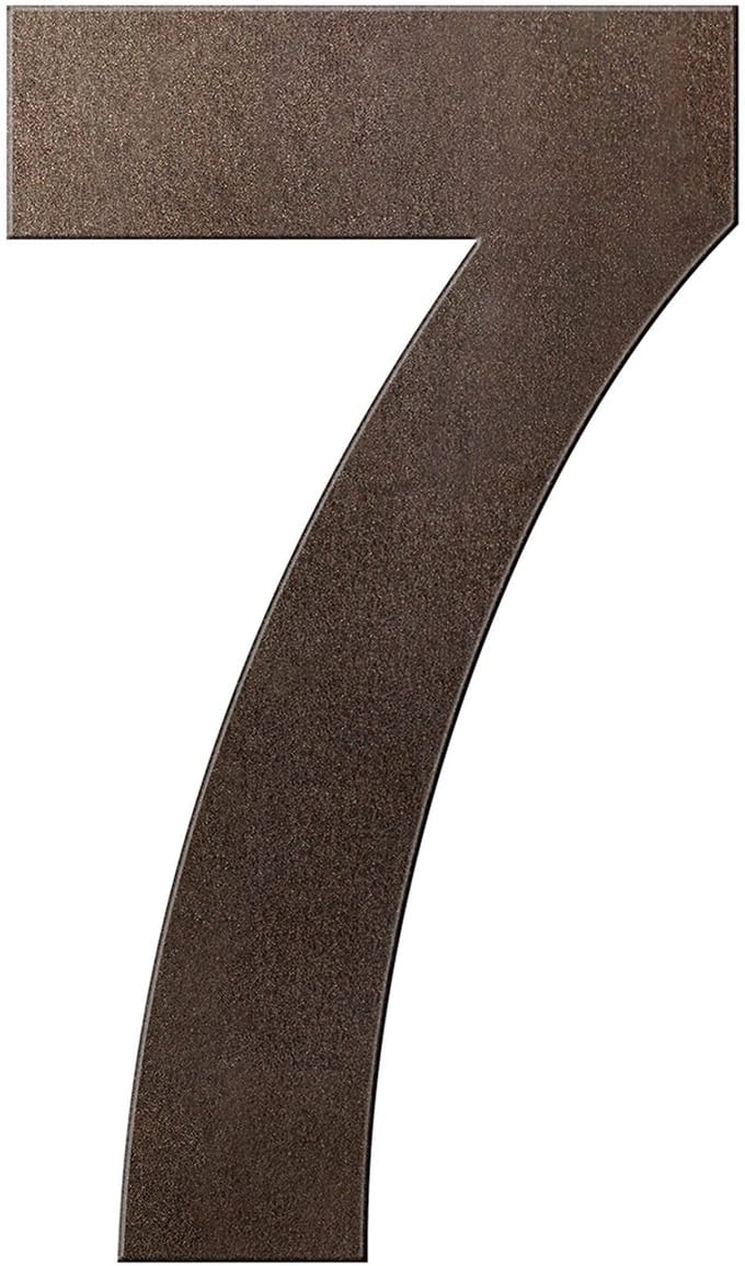 Huisnummer - Dark Brons Kleur - RVS - GPF - Dark blend 7 XXL, 400 mm