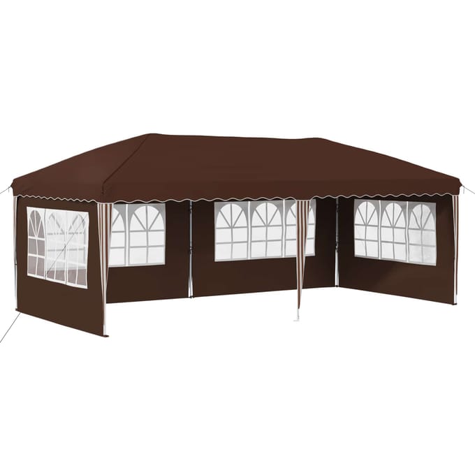 vidaXL - Pop-up - Feesttent - 574 - x - 289 - x - 245 - cm - Bruin