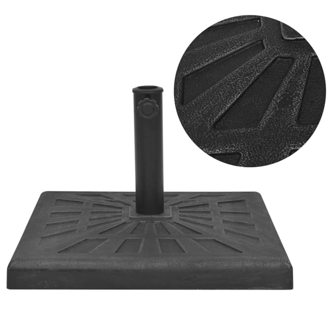 vidaXL - Parasolvoet - vierkant - 19 - kg - hars - zwart