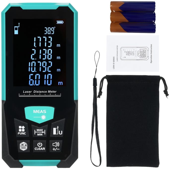 Professionele Laser Afstandsmeter 120m393ft Laser Meetlint Afstandsmeter met Enkel Continu D3-120