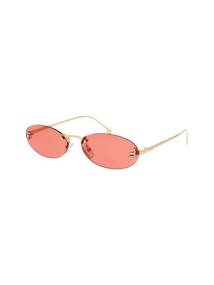 Fendi Zonnebril Goud/Roze