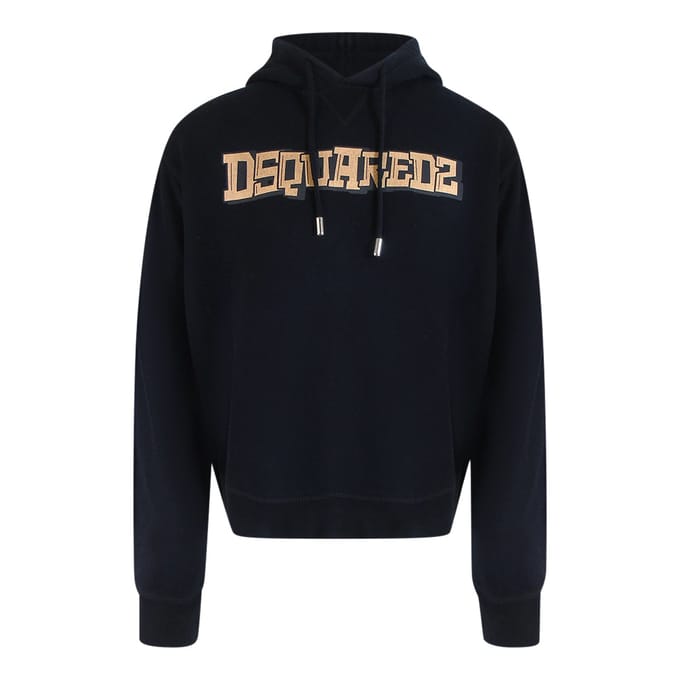 Dsquared2 Stencil Graffiti Logo Zwarte Hoodie