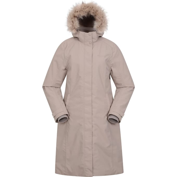 Mountain Warehouse Dames/Dames Meadow Borg gevoerde waterdichte gewatteerde jas (Licht Beige)