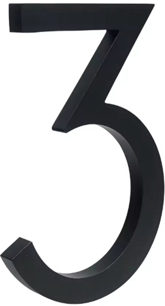 New Age Devi - Zwart Huisnr 3 - Modern 125mm - Zwart