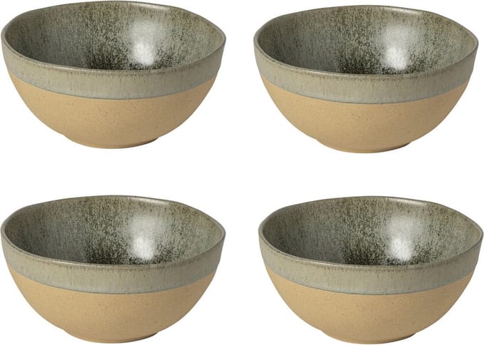Costa Nova aardewerk kom 16 cm Arenito Salie groen set van 4