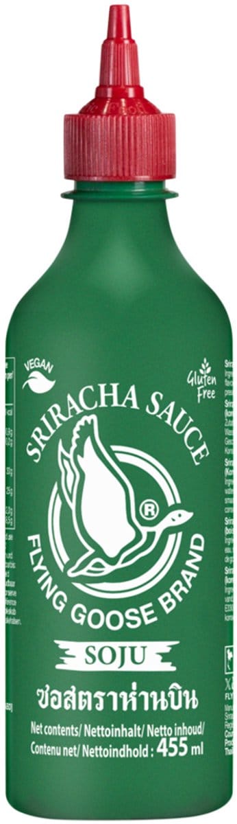 Flying Goose Sriracha chilisaus Soju smaak 12 x 455 ml