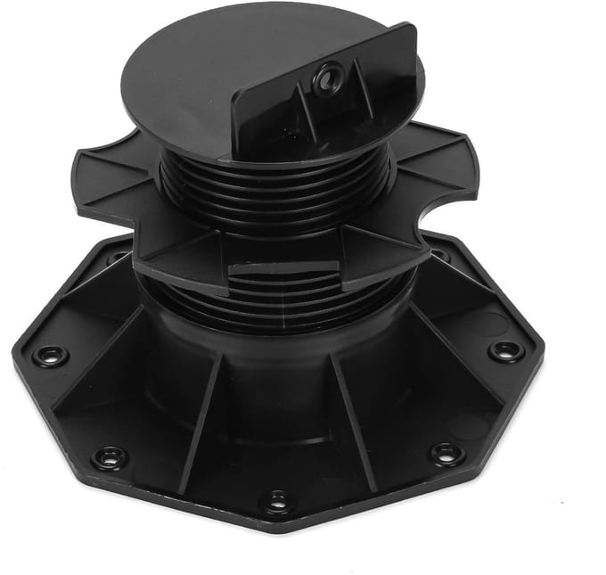 Terrasdragers Set - Verstelbare Ondersteuning - Terras Bouwen - Traploos Verstelbaar - 20 Stuks 60-140mm - Zwart