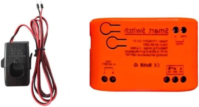 Smart Energiemeter - Stroommeter WIFI - Energieverbruik Monitoren - Real-time Inzicht - 80A - Oranje