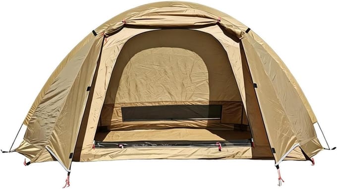 Kampeertent - Schuilplaats - Buiten avontuur - Snel pop-up ontwerp - 1 persoon - Bruin