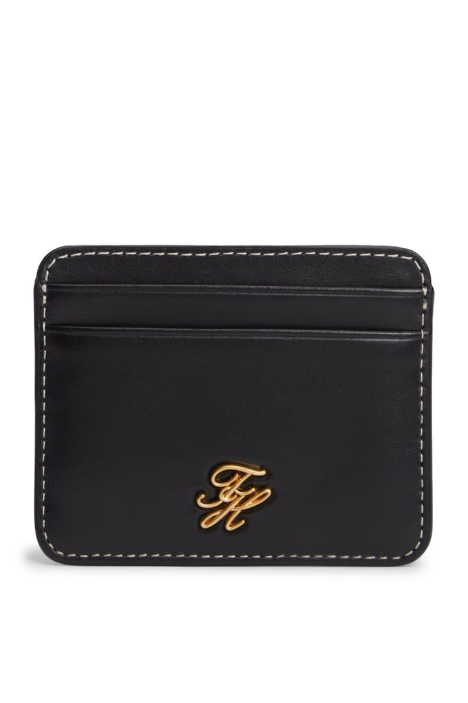 Tommy Hilfiger Script Leather Cardholder Black Größe: OS | Taschen Outlet | Damen | Schwarz