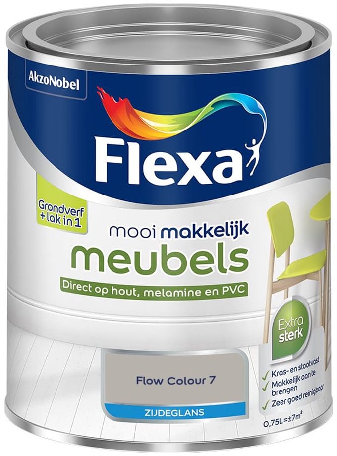 Flexa - Mooi Makkelijk Meubels Zijdeglans - Flow Colour 7 - Mengverf - 750 Ml