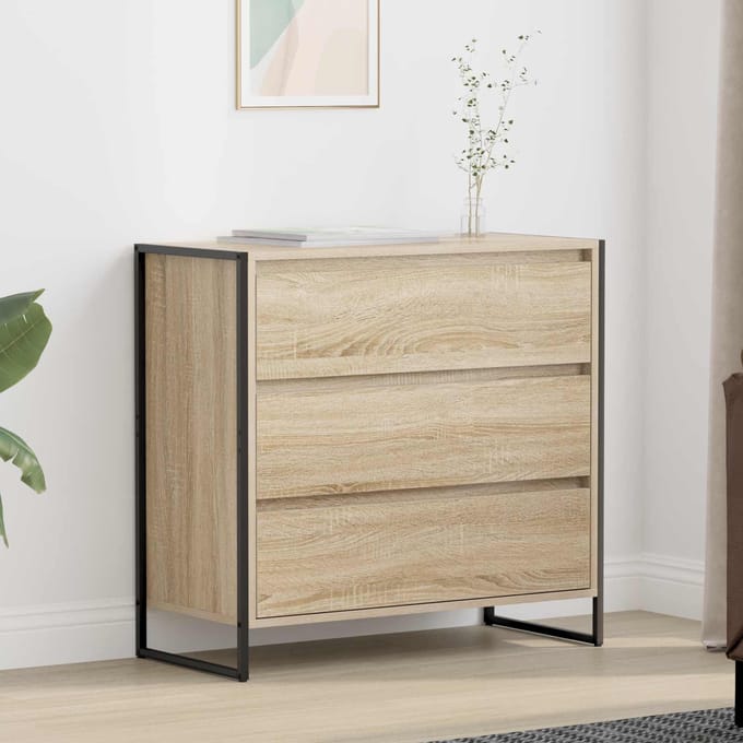 vidaXL - Dressoir - Sonoma - Eiken - 79 - x - 36 - x - 75.5 - cm - Bewerkt - hout