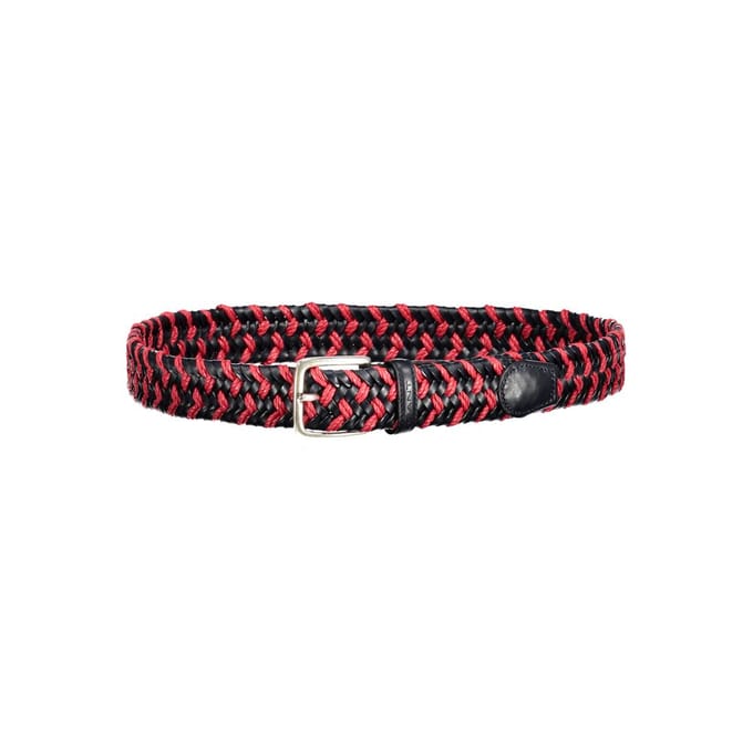 Vlechtleren Riem Roodmarine