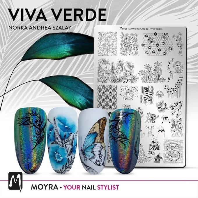 Moyra Stamping Plate 82 - Viva Verde