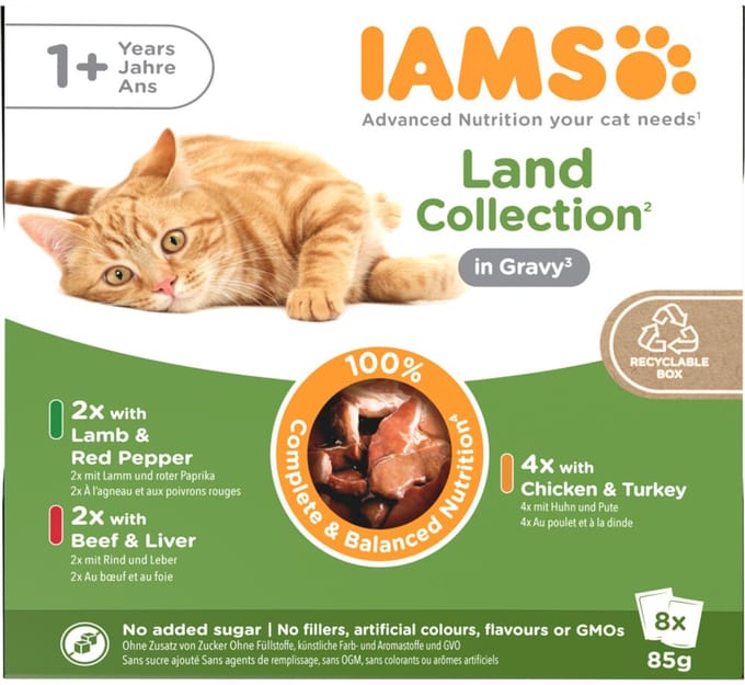 IAMS Delights Adult Land Gravy Multipack - 8 x 85 gr