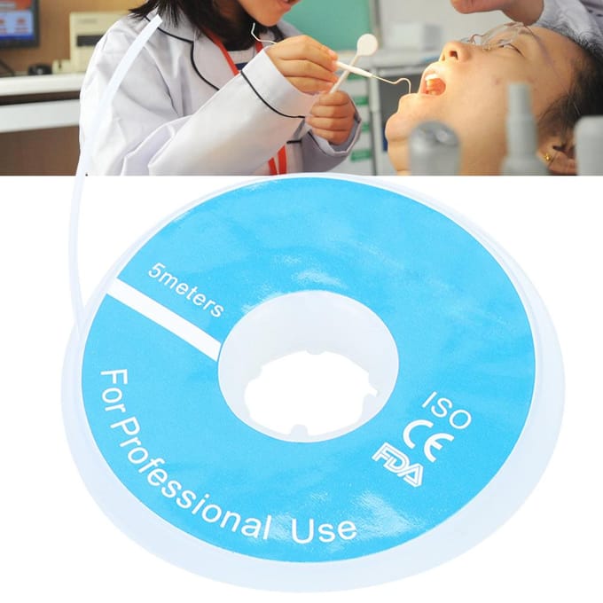 5m Professionele Zachte Tandheelkundige Orthodontische Boogdraad Sleeves Tandheelkundig Gereedschap AccessoireTransparant zilver