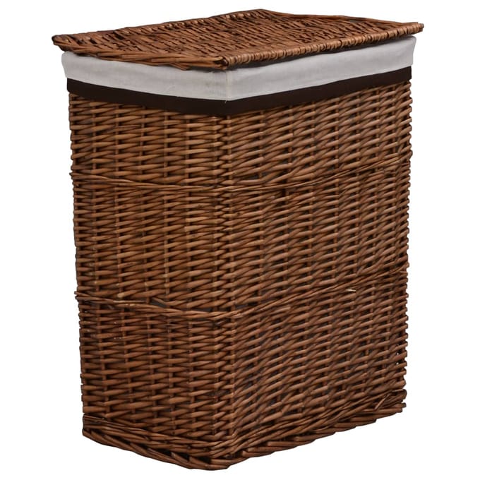 vidaXL - Wasmand - wilgen - bruin