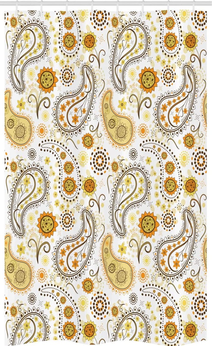ABAKUHAUS Paisley douchegordijn – 120x180 cm – Polyester, waterbestendig