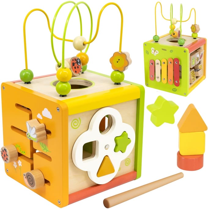 Viga Houten Educatieve Kubus 5-in-1 - UNI