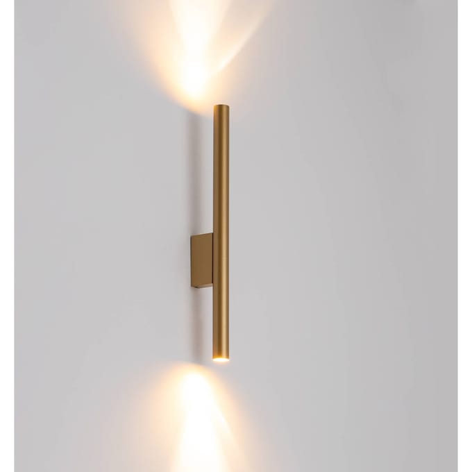 Nowodvorski Lighting Wandlamp Laser, goudkleurig, metaal, 40 cm hoog, G9