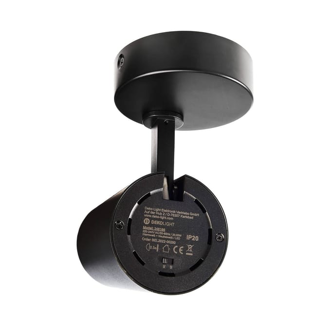 Deko-Light LED plafondspot Lucea, verstelbaar, 30 W zwart
