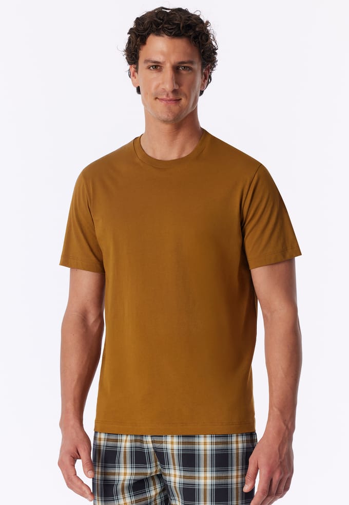 Shirt met korte mouwen, kleur curry - Mix+ Relax 52