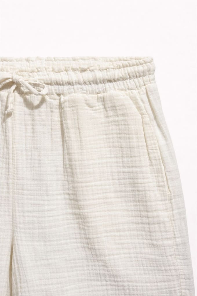Hoge Taille Textuur Katoenen Shorts