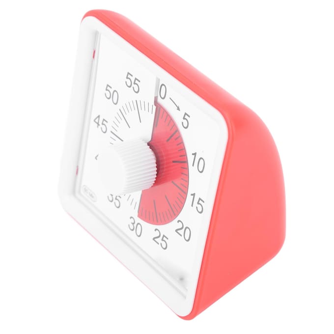Visuele Timer Stille Rustige Tellen 60 Minuten Afteltimer voor Studenten Keuken Rood rood