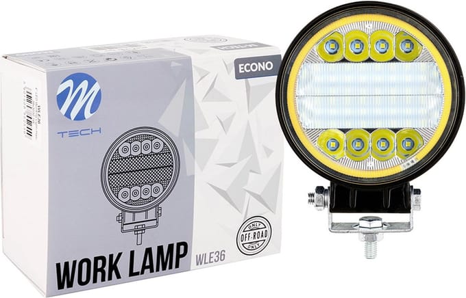 M-Tech LED Werklamp schijnwerper + halo - 2570LM - 6500K